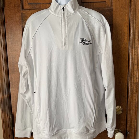 Cutter & Buck DryTec White 1/4 Zip - The Fairmont Southampton Bermuda X-Large - Picture 1 of 13